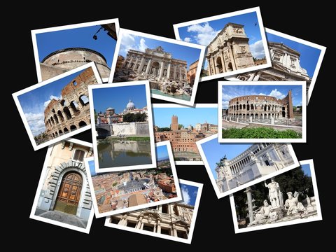Rome postcards - photo collage