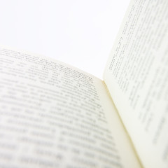 Close-up of opened book pages