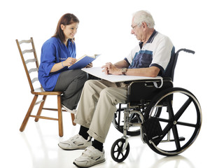 Teen Volunteer Reads to the Elderly