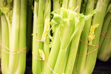 fresh celery at the market