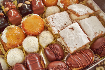 variety of pastries, sweet background