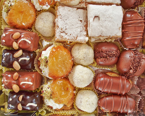 variety of pastries, sweet background