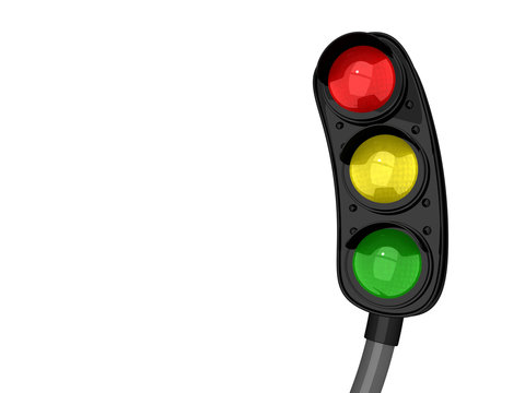 Funny twisted traffic lights