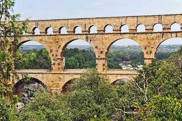 Fototapeta na wymiar Pont du Gard, Linguadoca Roussillon, Francja