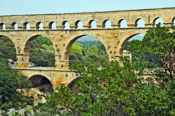 Fototapeta na wymiar Pont du Gard, Linguadoca Roussillon, Francja