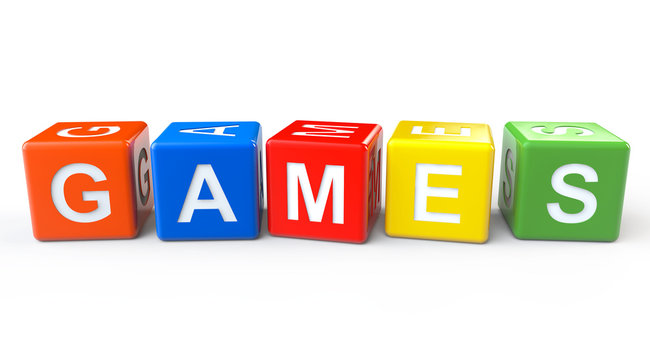 Toy Blocks with Games Sign