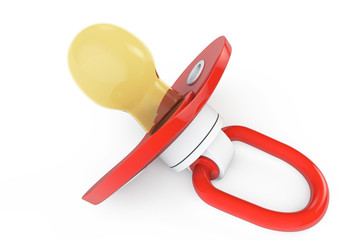 Red baby's pacifier