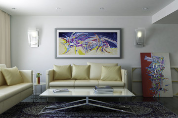 Modern Room with Artwork II