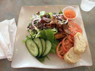 Salad on a Square plate