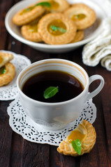 Breakfast, coffee and biscuits