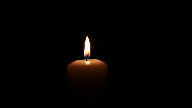 Romantic flame of a candle