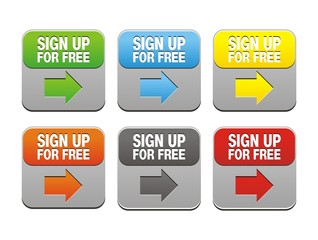 colorful sign up for free buttons