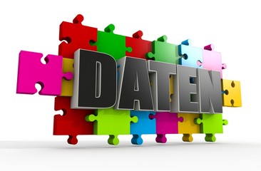 Obraz premium daten puzzle