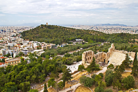 Panorama of Athens, view from the Acropolis