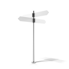 Blank direction signpost