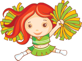 Red haired cheer leader
