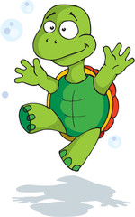 Naklejka premium Happy tortoise