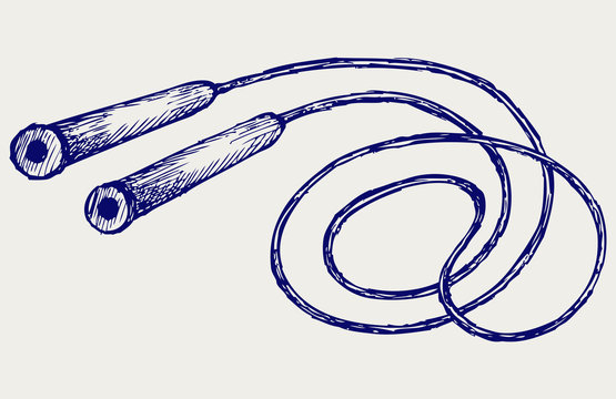 Skipping rope. Doodle style