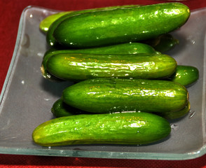 pickles on plate