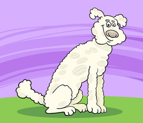 poodle dog cartoon illustration