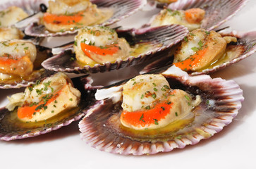 tapa de zamburiñas.