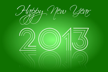 Happy New Year 2013 Green