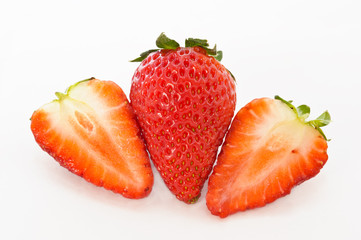 Strawberries isolated in white background