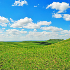 Fototapeta na wymiar Zielone wzgórza