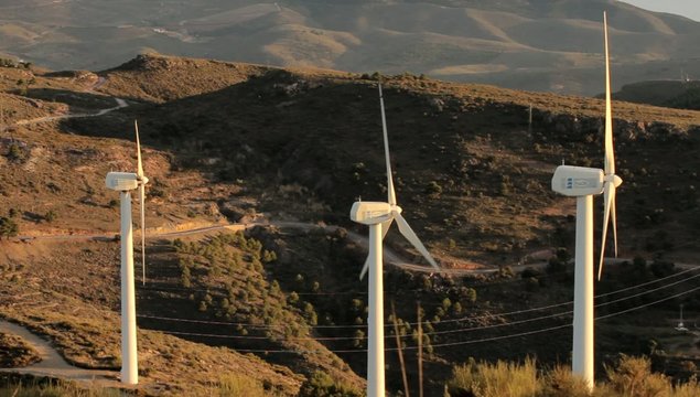 molinos eolicos vista aerea