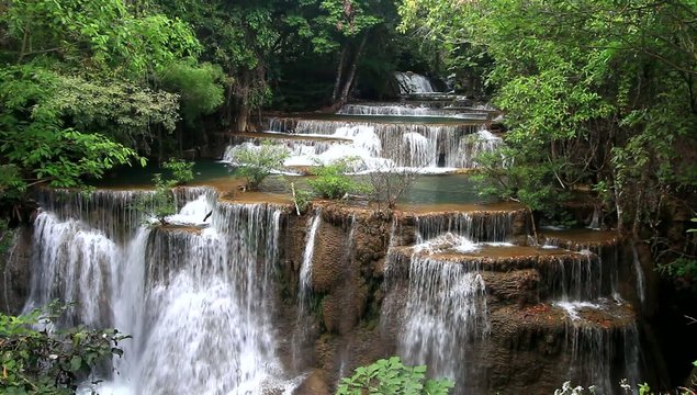 Deep forest Waterfall (mae kamin)  in Kanchanaburi, Thailand