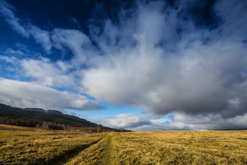 dramatic sky - early spring landscape