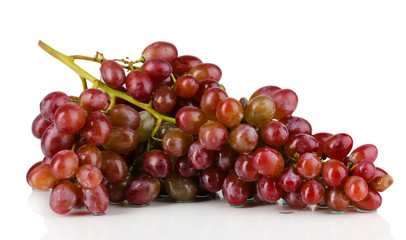 Fototapeta premium Delicious ripe grapes isolated on white