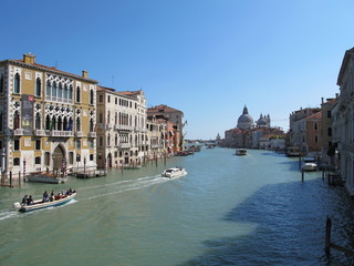 Grand Canal in Venice and the boats that sail