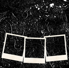 Obraz premium three photo frames on grunge background