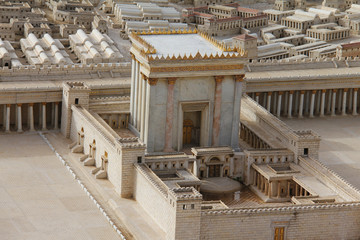 Fototapeta premium Second Temple. Model of the ancient Jerusalem.