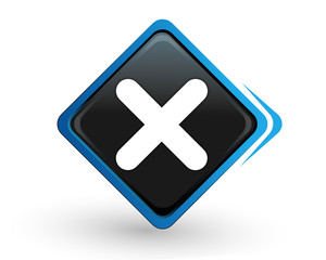 Fototapeta premium icône multiplication sur bouton carré bleu design