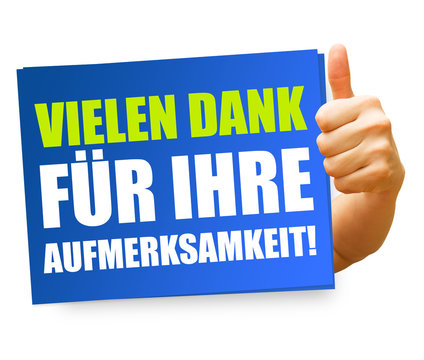 Vielen Dank f&uuml;r Ihre Aufmerksamkeit! Button, Icon