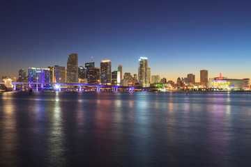 Miami Skyline at Night