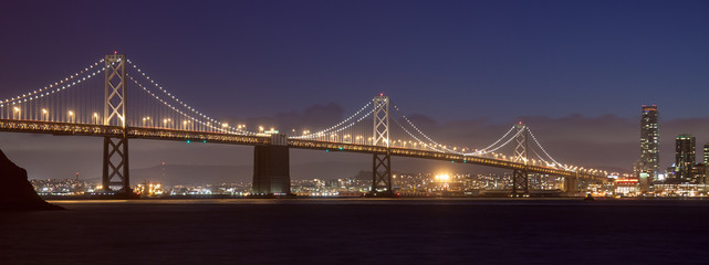 Bay Bridge and San Francisco at Night