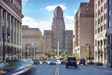 Buffalo City Hall and its surrounding.