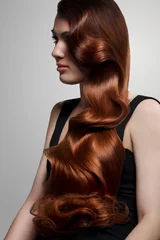 Papier Peint photo Salon de coiffure Red Hair.High quality image.
