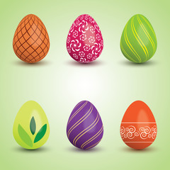 Set of easter eggs