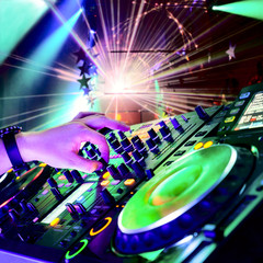 Dj playing the track