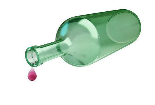 Bottle Of Wine Spilled