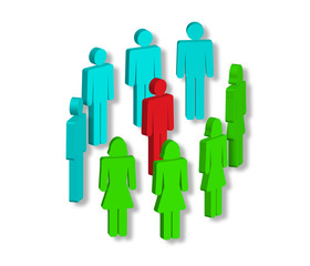 Figuren, Gruppe, Coaching, Gespraech, Therapie