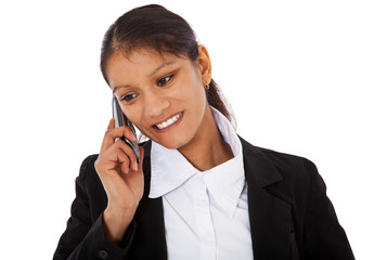 Geschäftsfrau führt Telefonat