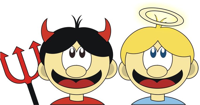 devil and angel - child theme
