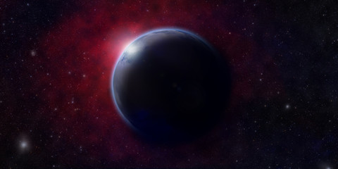 Fototapeta na wymiar świt nowej planety - świt nowej planecie