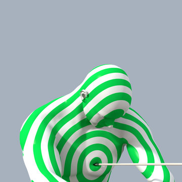 Pfeil trifft ins Gr&uuml;ne Ziel 3D Konzept