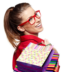 Beautiful shopping woman